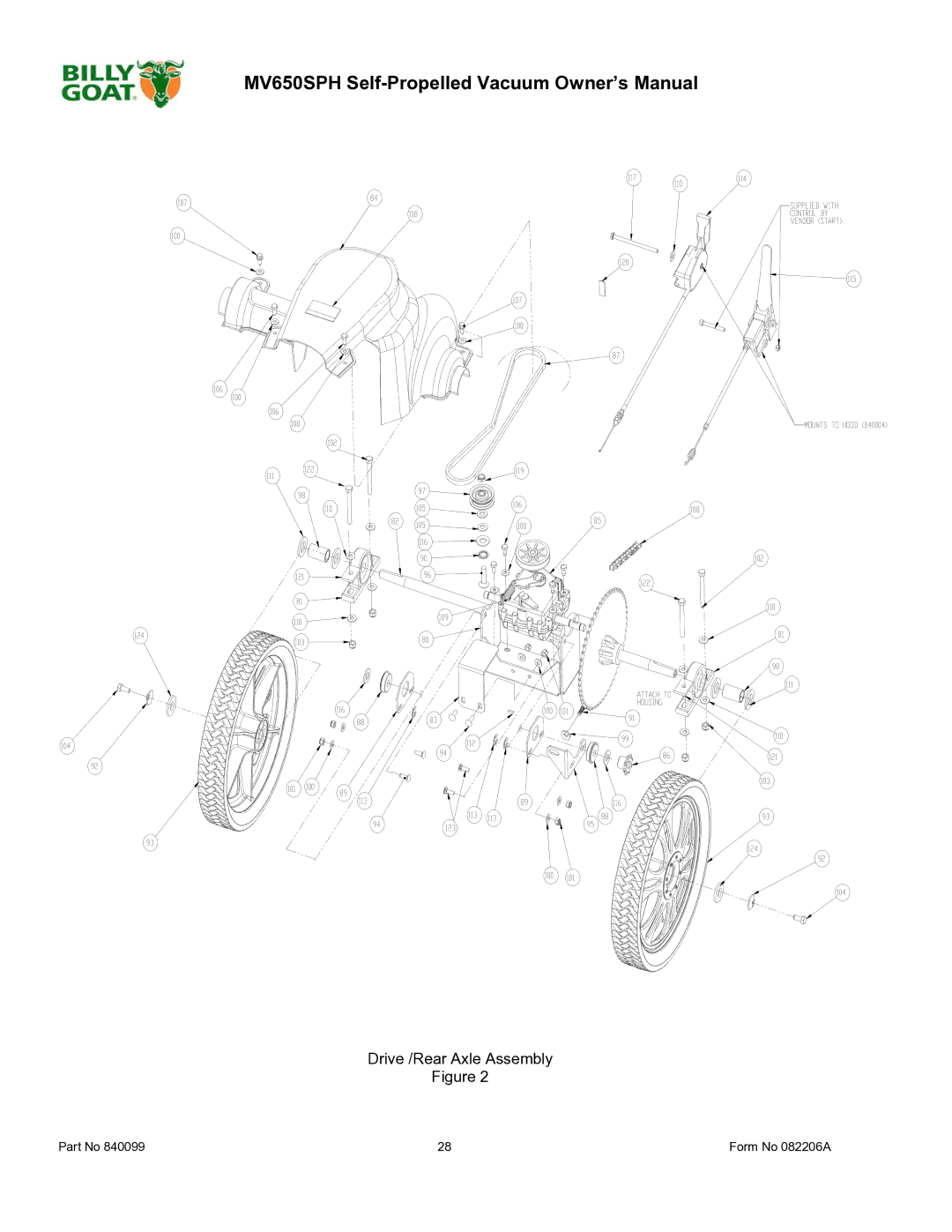 Billy Goat MV650SPH owner manual Drive /Rear Axle Assembly 