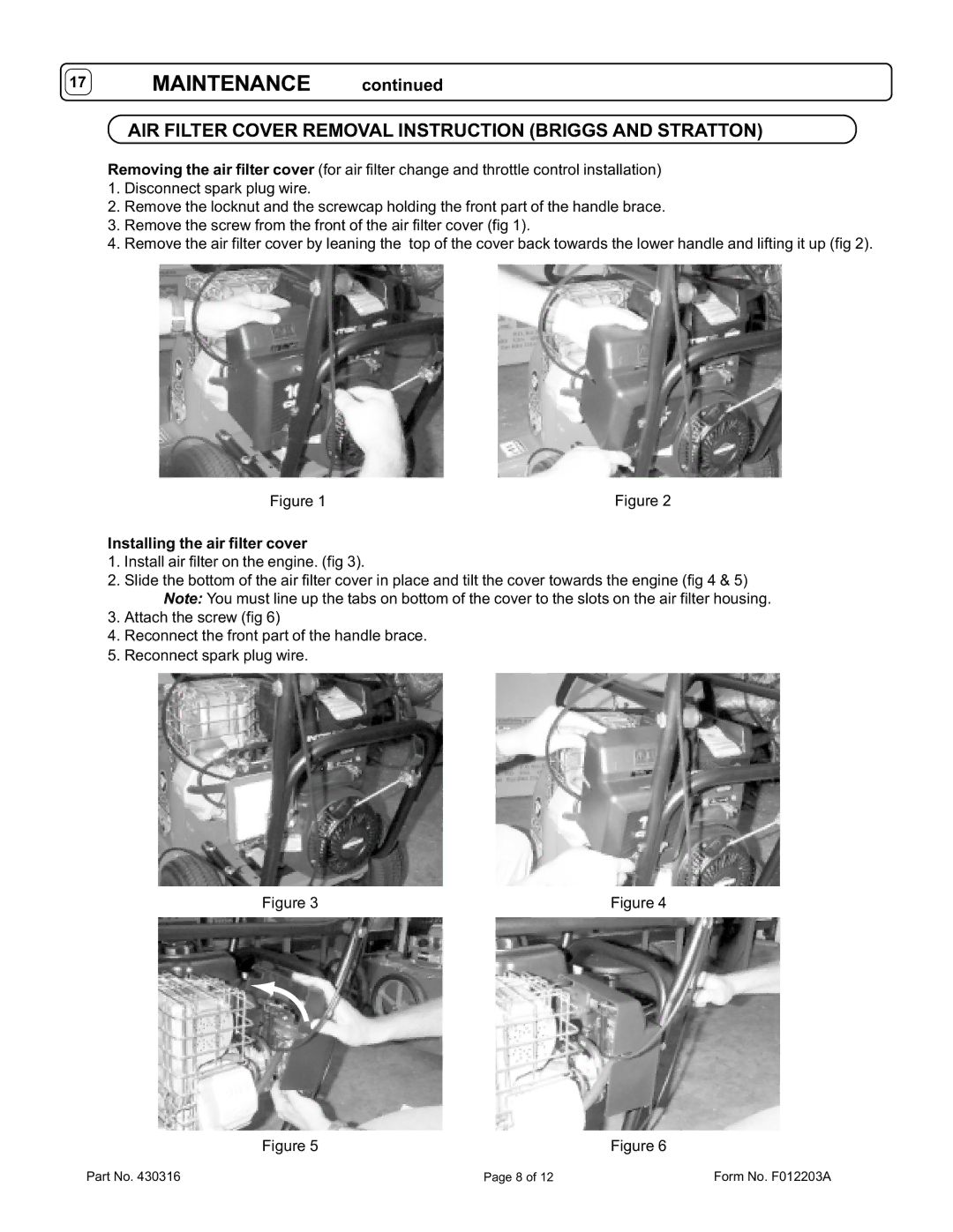 Billy Goat QB1004, QB884H, QB1304H, QB994S, QB654, QB1304HBW, QB554HC specifications Maintenance 