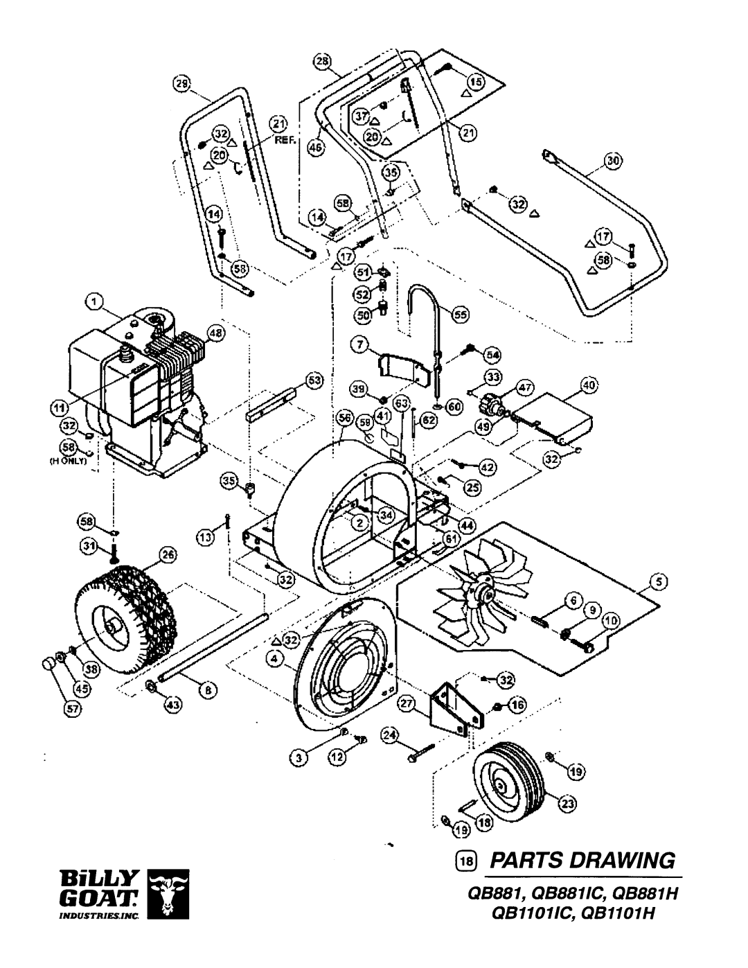 Billy Goat QB881 manual 