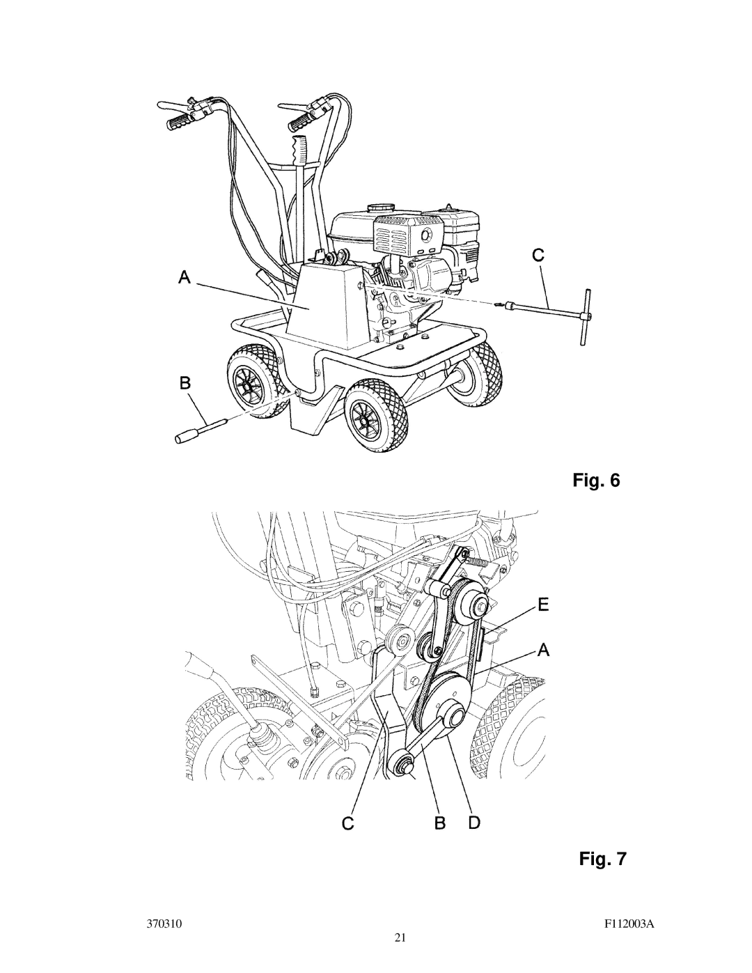 Billy Goat SC120H specifications 370310 F112003A 