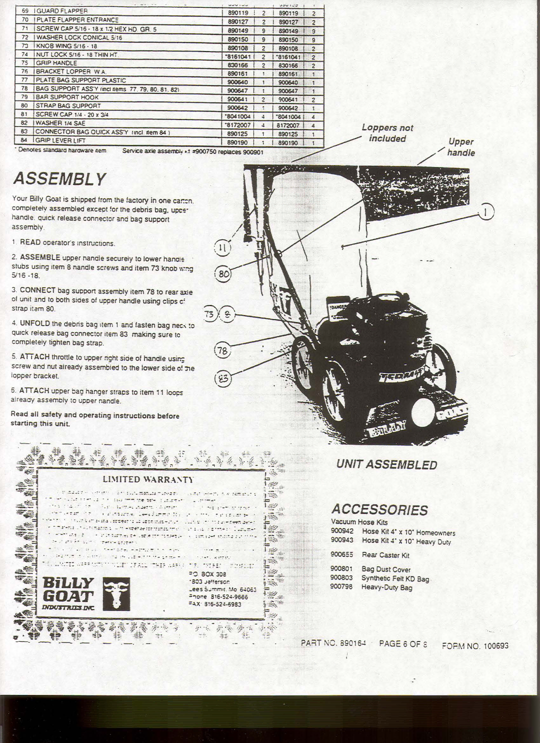 Billy Goat TKD501H, TKD501ICQ manual 