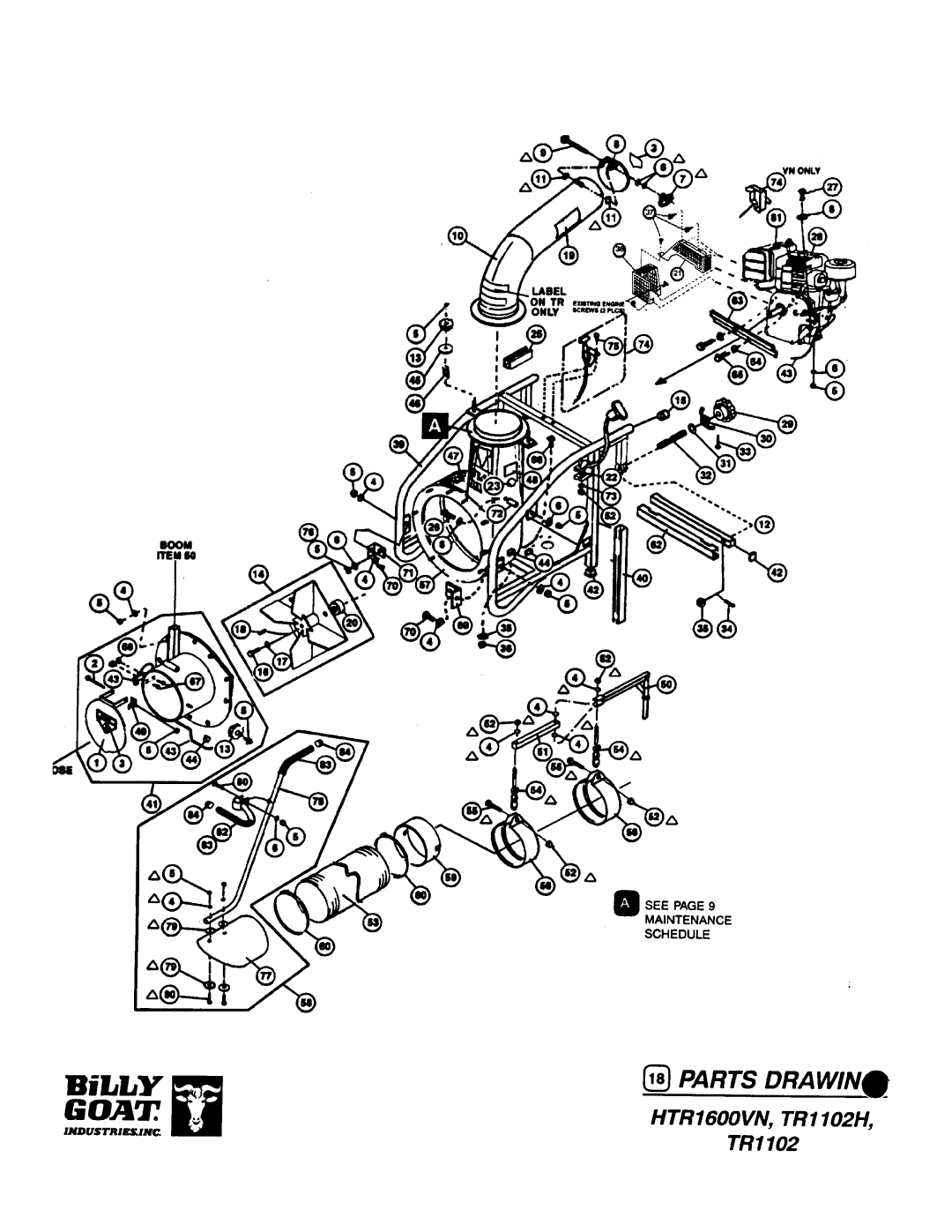 Billy Goat TR1102 manual 