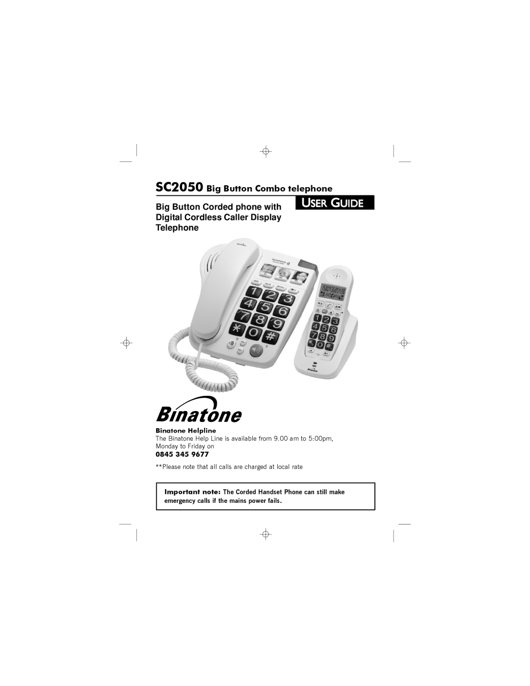 Binatone SC2050 manual User Guide 