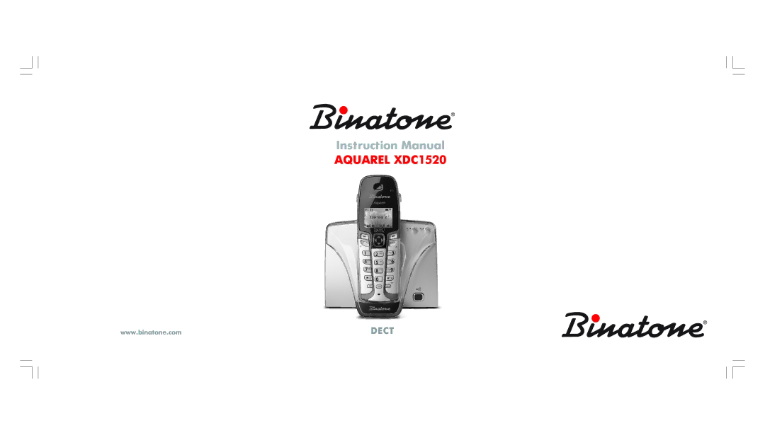 Binatone manual Aquarel XDC1520 