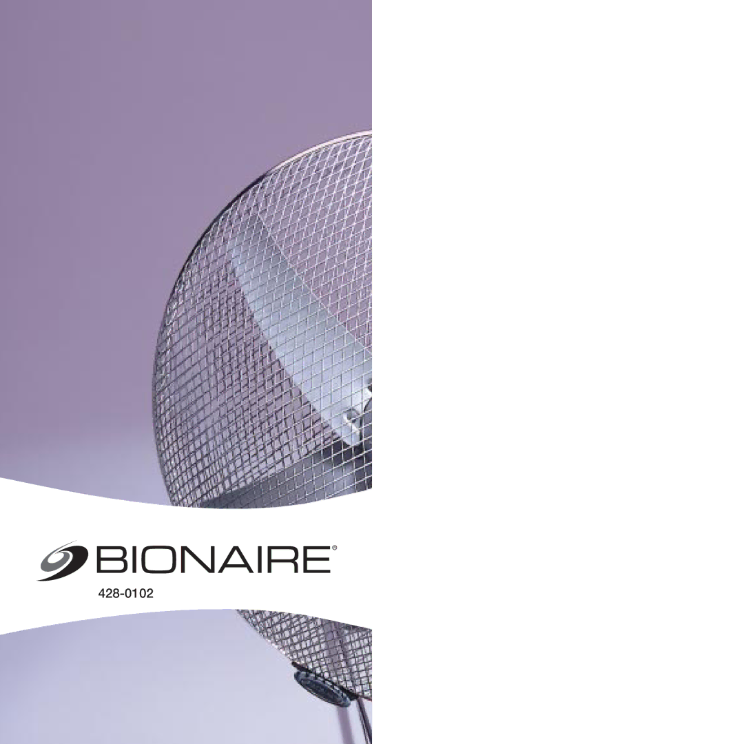 Bionaire BSF16 manual 428-0102 