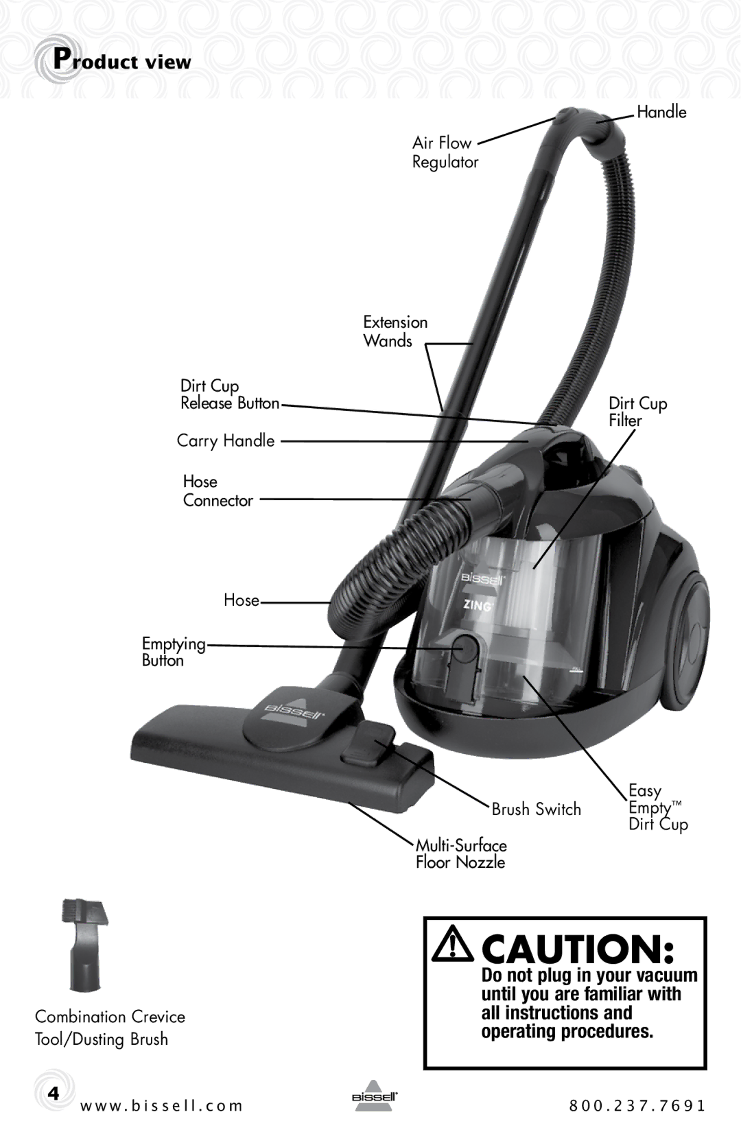 Bissell 10M2 warranty Product view 