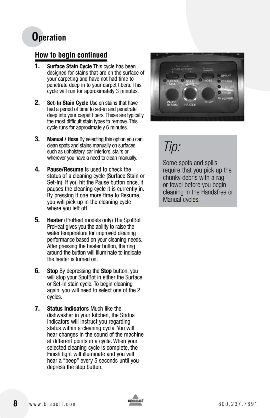 Bissell 12U9 warranty Tip 