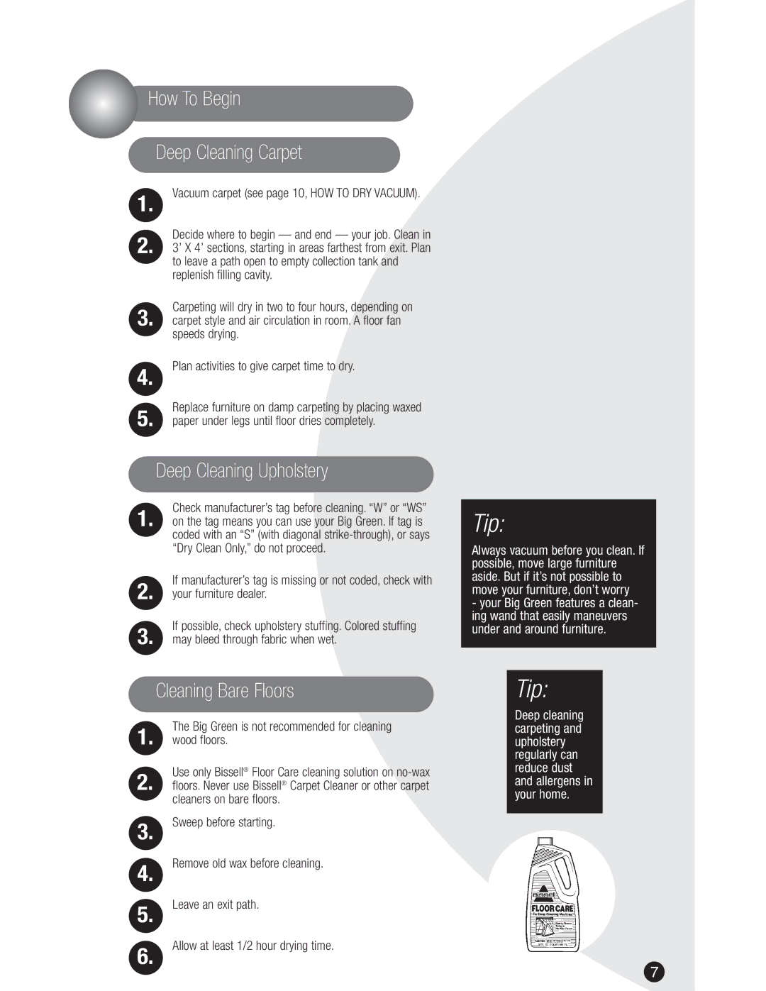 Bissell 1672 warranty How To Begin Deep Cleaning Carpet, Deep Cleaning Upholstery, Cleaning Bare Floors 