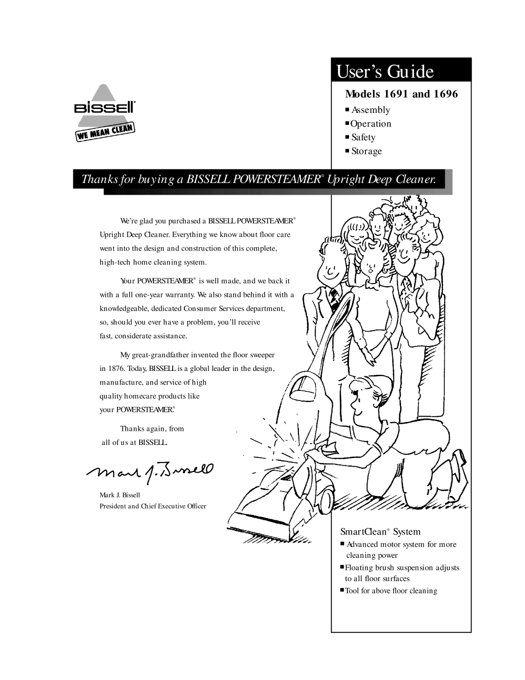 Bissell 1691 warranty User’s Guide, Fast, considerate assistance 