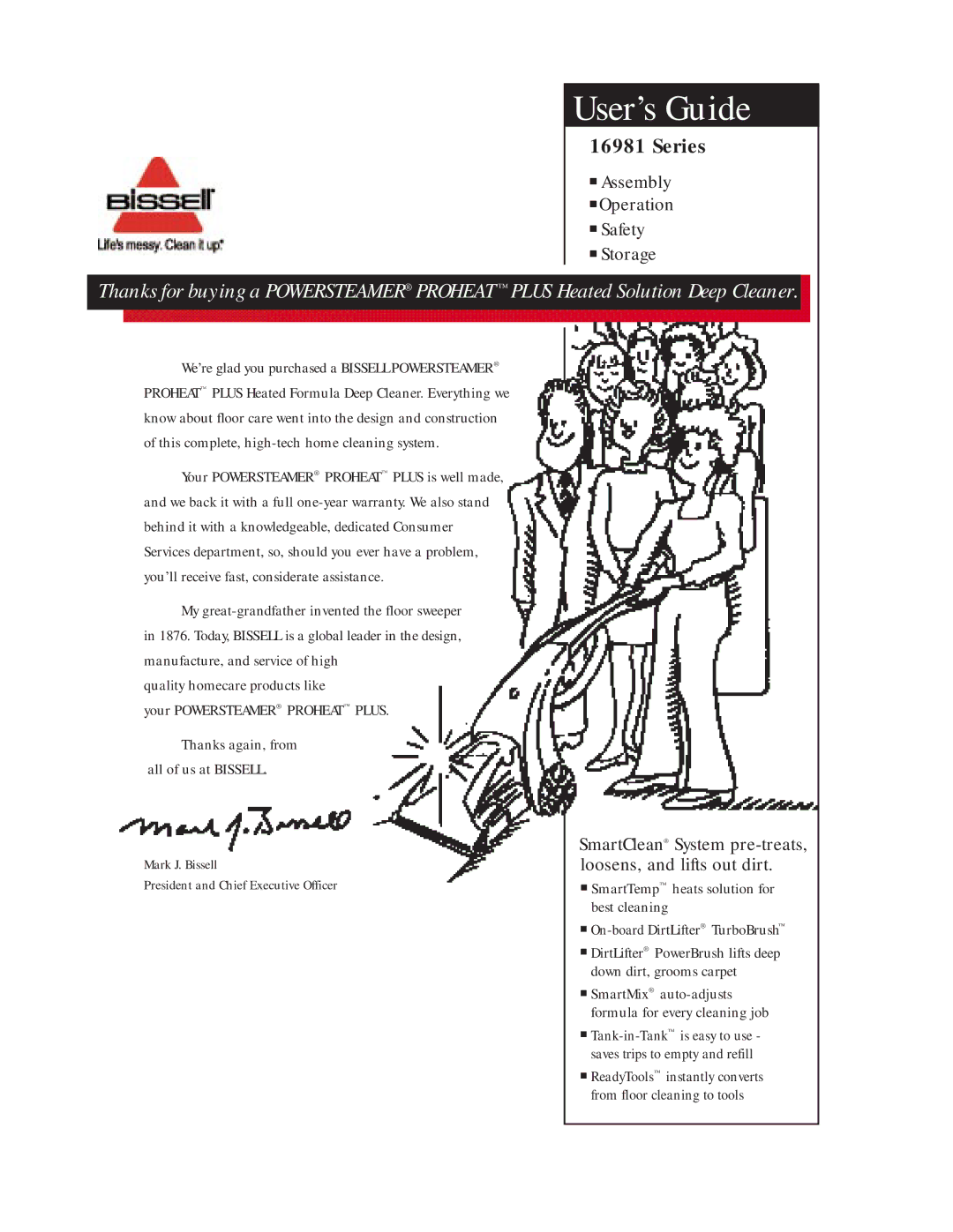 Bissell 16981 warranty User’s Guide 