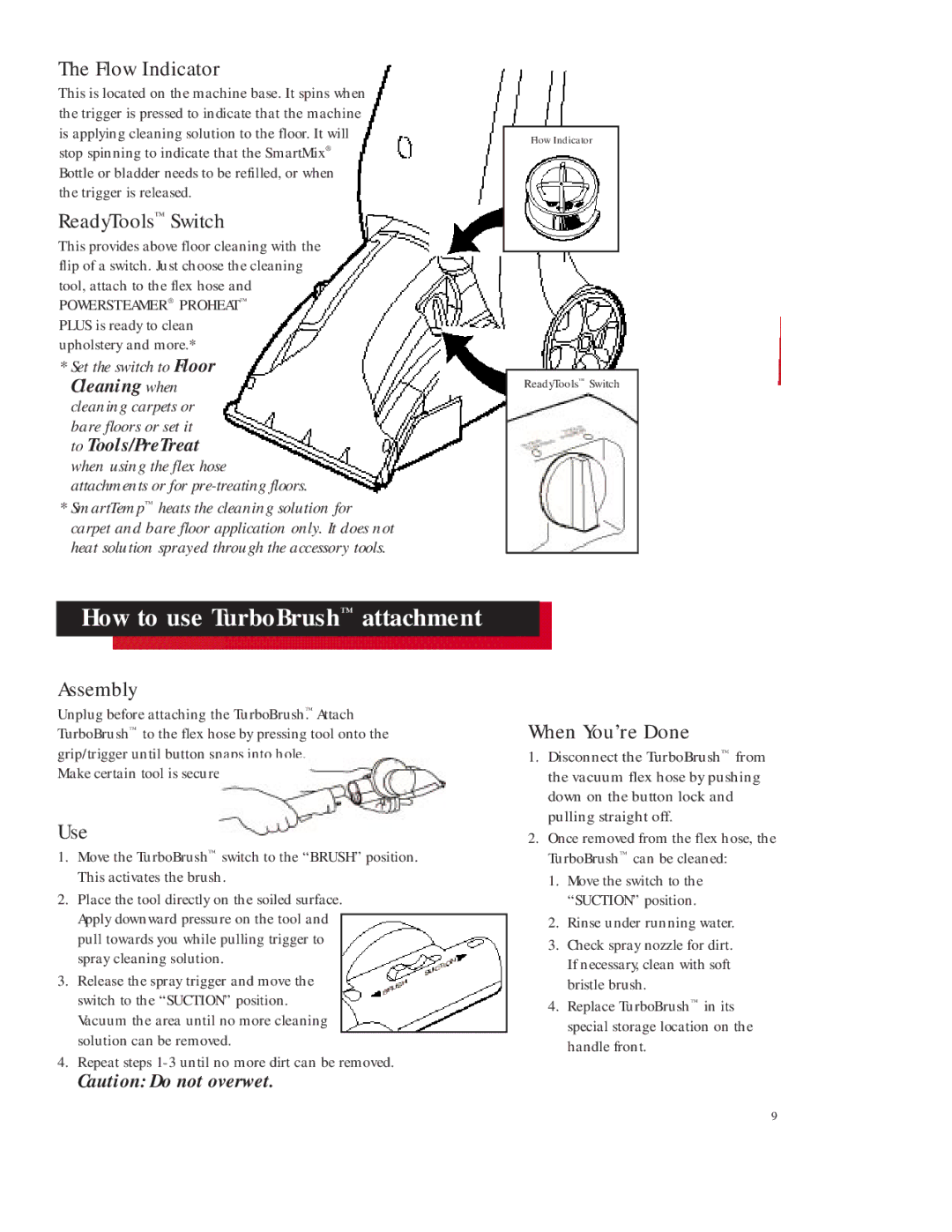 Bissell 16981 warranty How to use TurboBrush attachment 