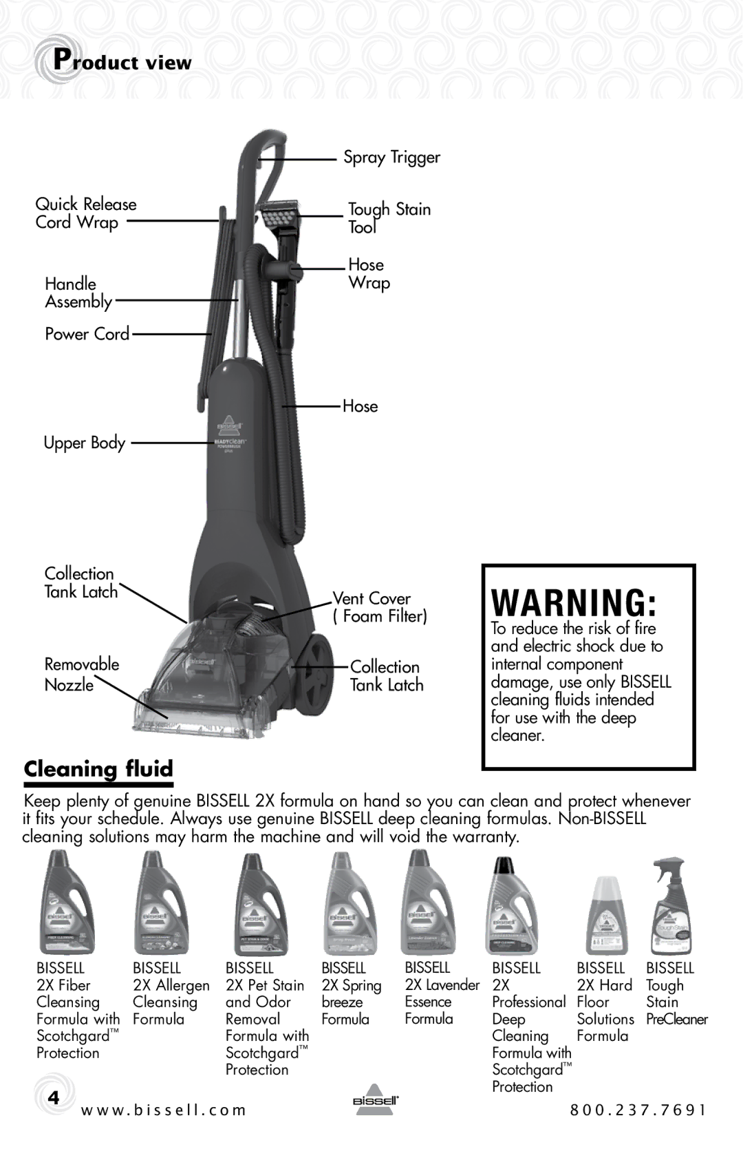 Bissell 16W5 warranty Cleaning fluid, Product view 