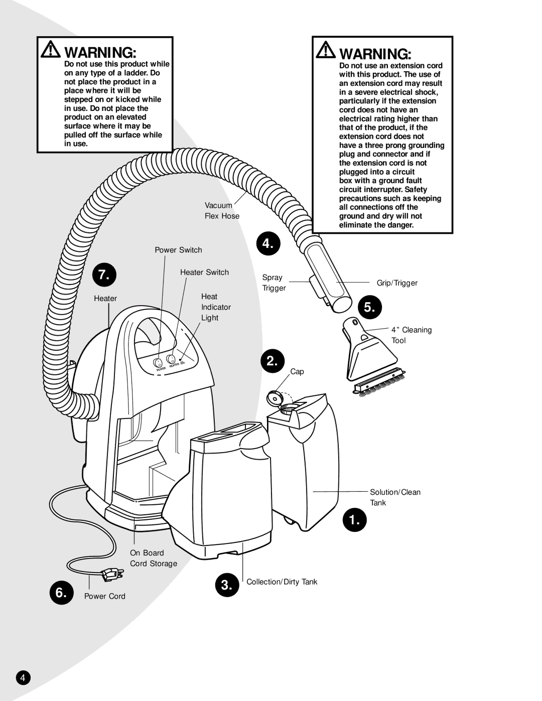 Bissell 1720 warranty Vacuum, Heater Switch 