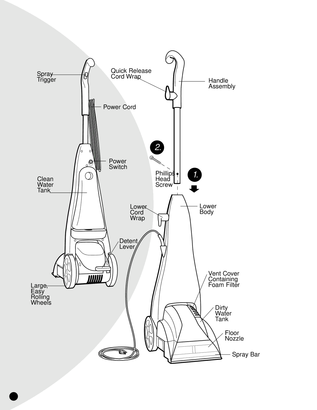 Bissell 1950 warranty Body 