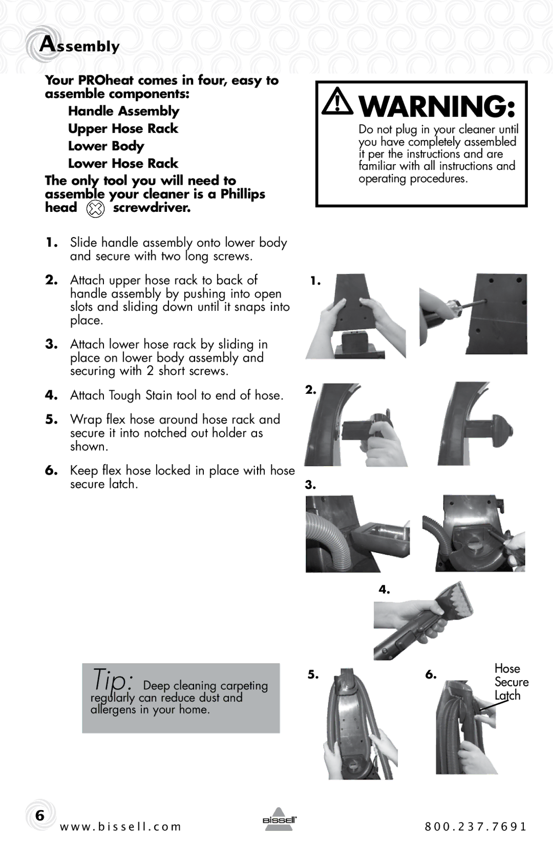 Bissell 2SA3 warranty Assembly, Hose, Latch 