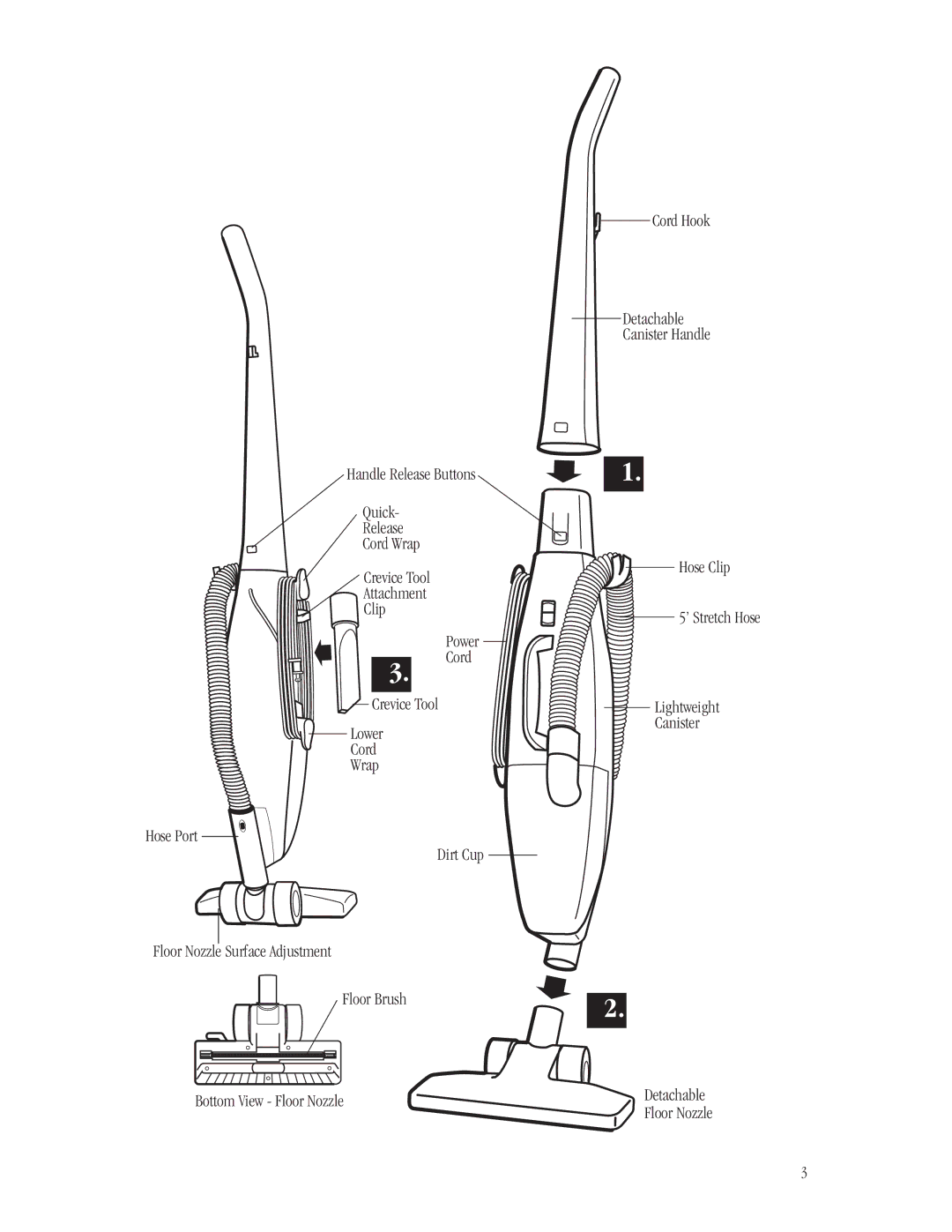 Bissell 3101, 3102 warranty Power Cord 