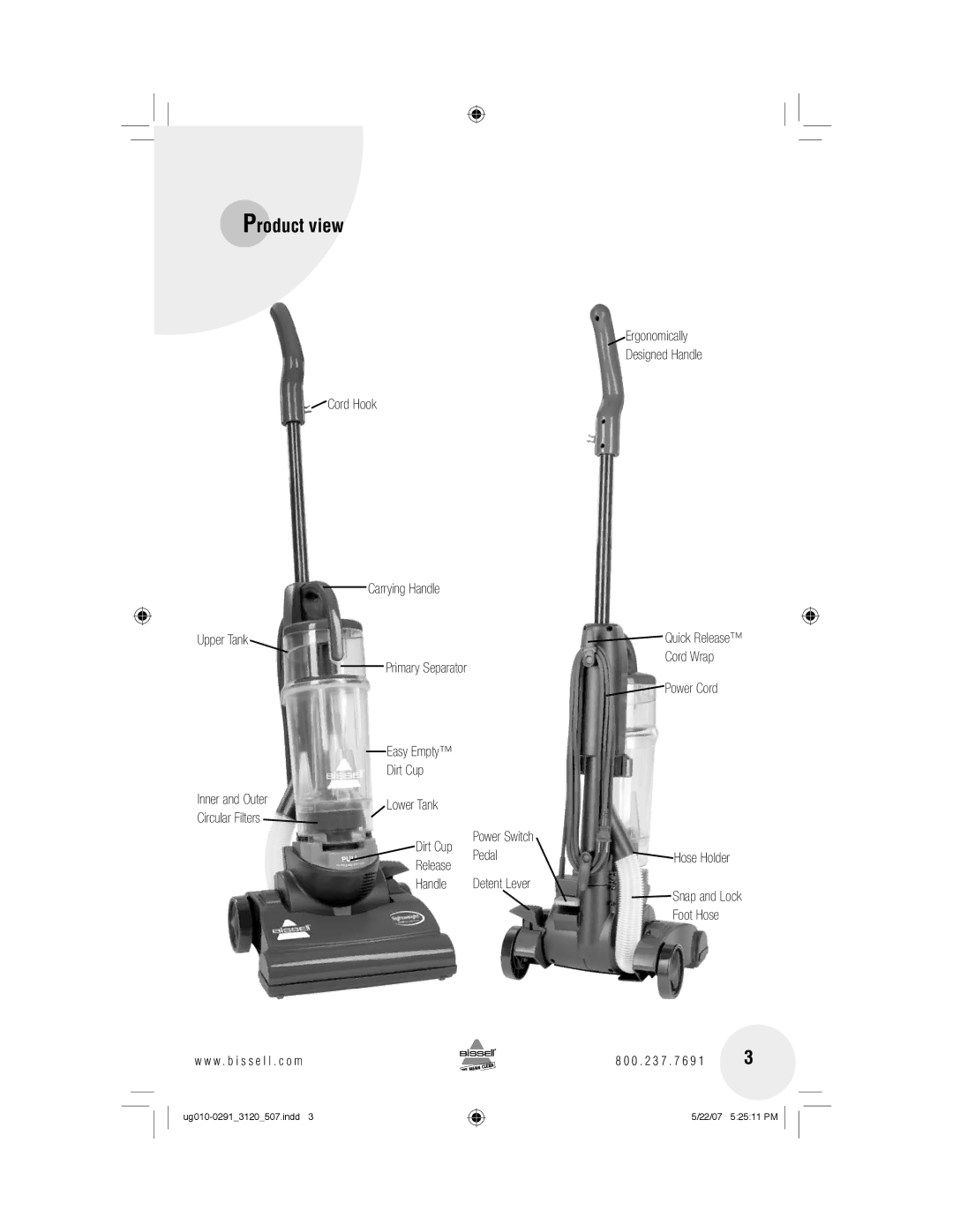 Bissell 3120 warranty Product view 