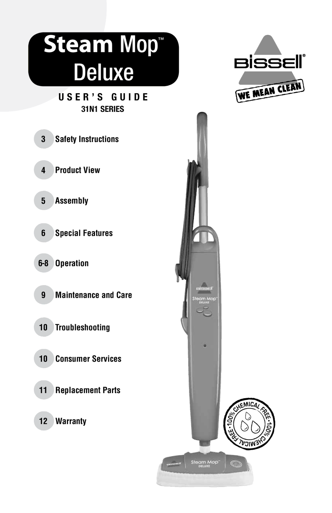 Bissell 31N1 warranty Steam Mop 