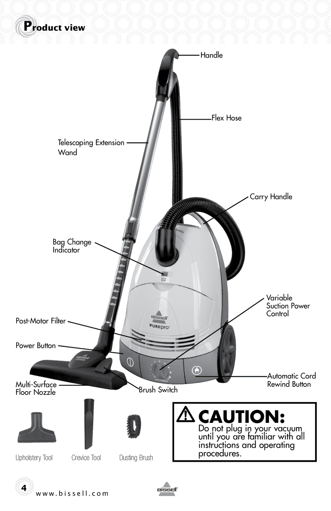 Bissell 32N3 warranty Product view 