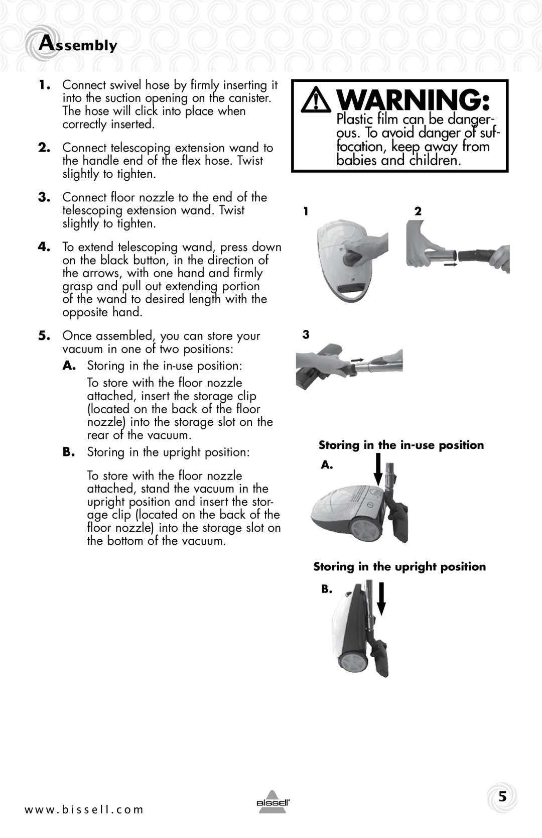 Bissell 32N3 warranty Assembly 