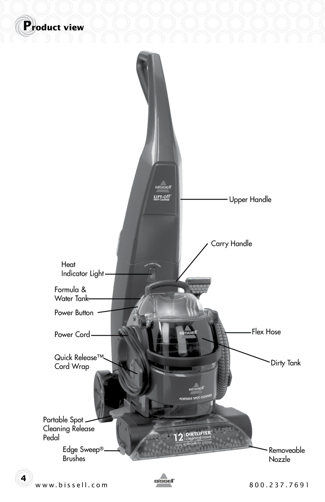 Bissell 35K3, 94Y2, 27F6, 73H5 warranty Product view 