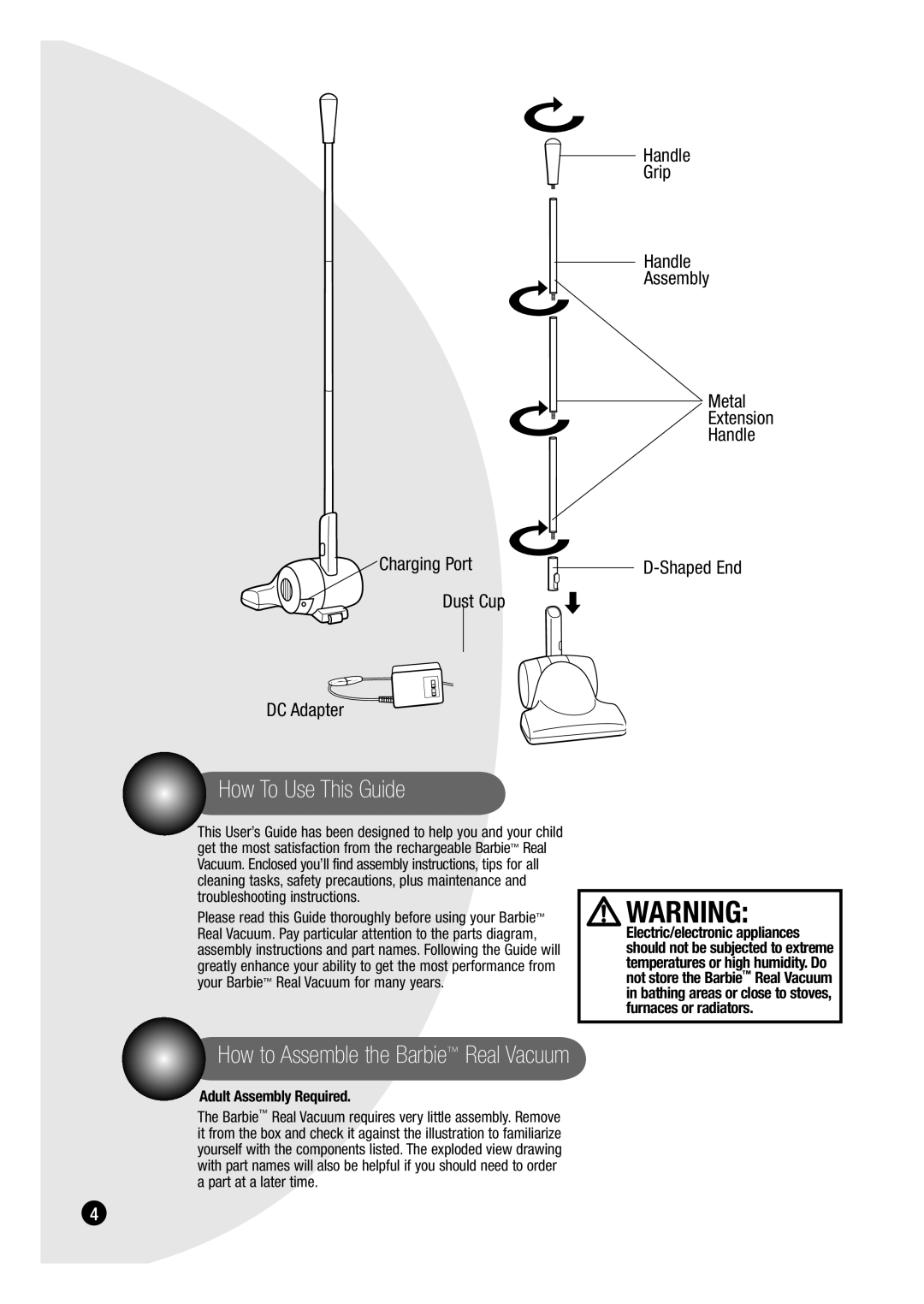 Bissell 3600 warranty How To Use This Guide, Adult Assembly Required 