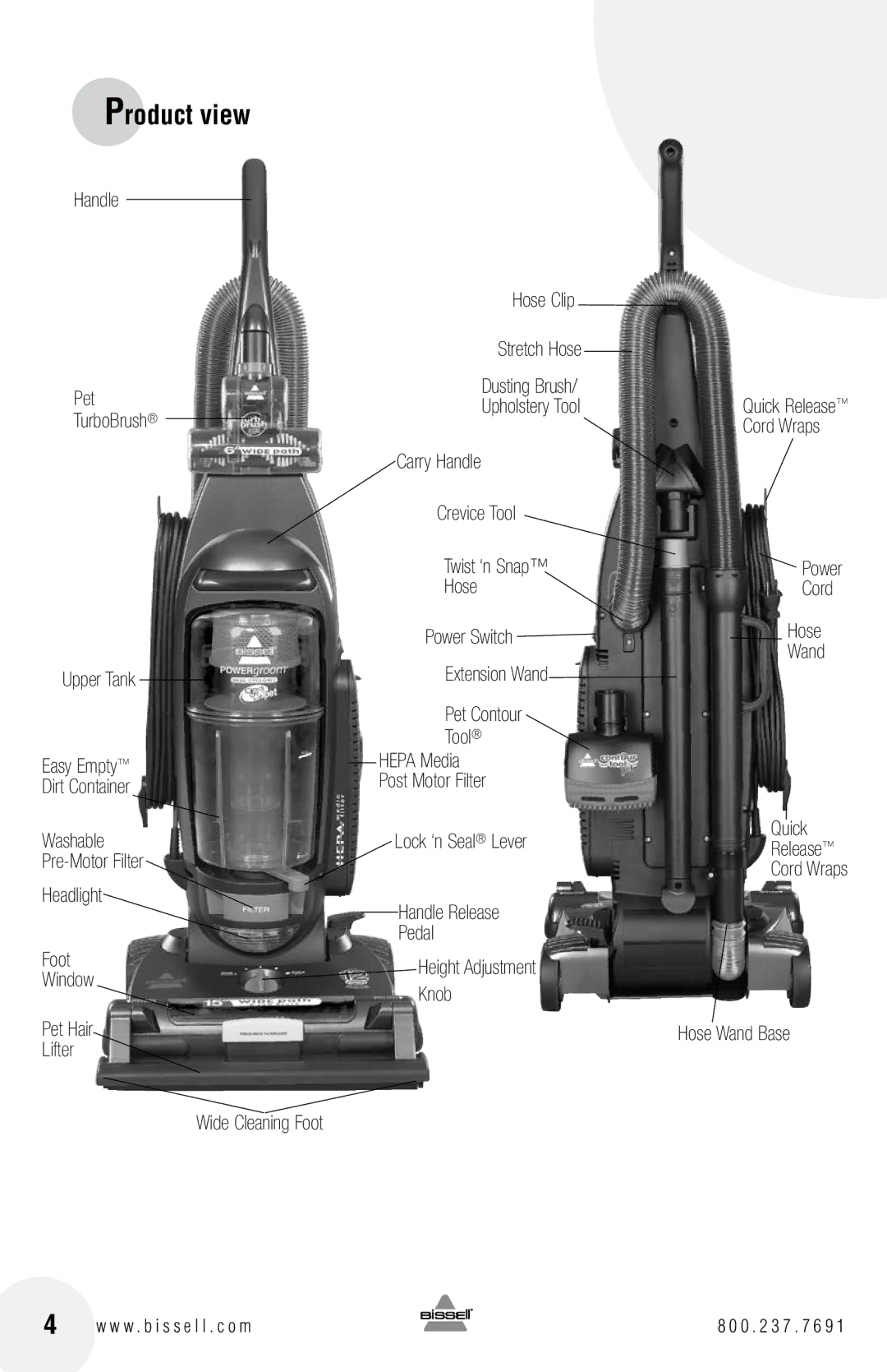 Bissell 4104 warranty Product view 