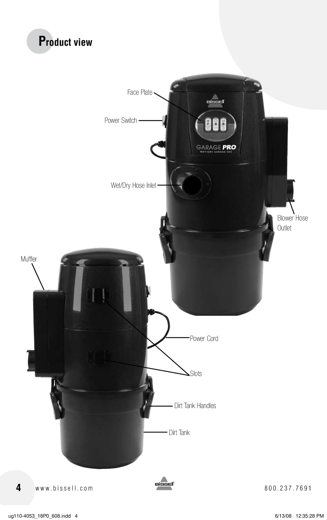 Bissell 43Z3, 18P0 warranty Product view 