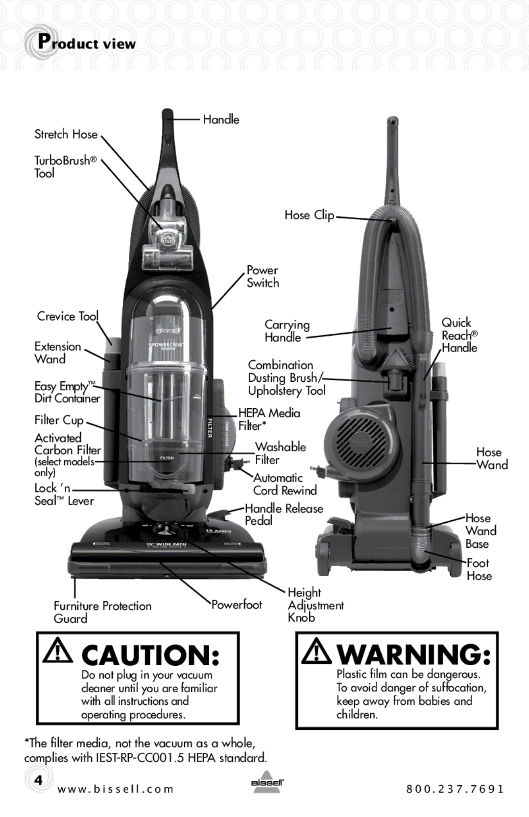 Bissell 62X5 warranty Product view 