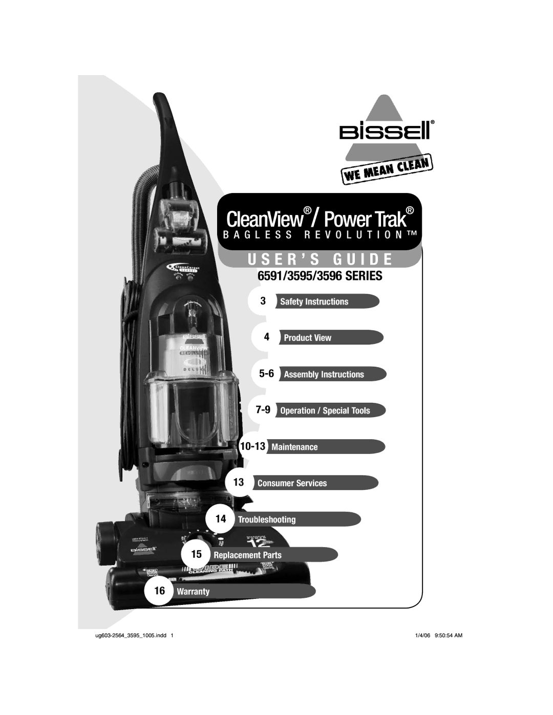 Bissell 6591 warranty CleanView/ Power Trak 