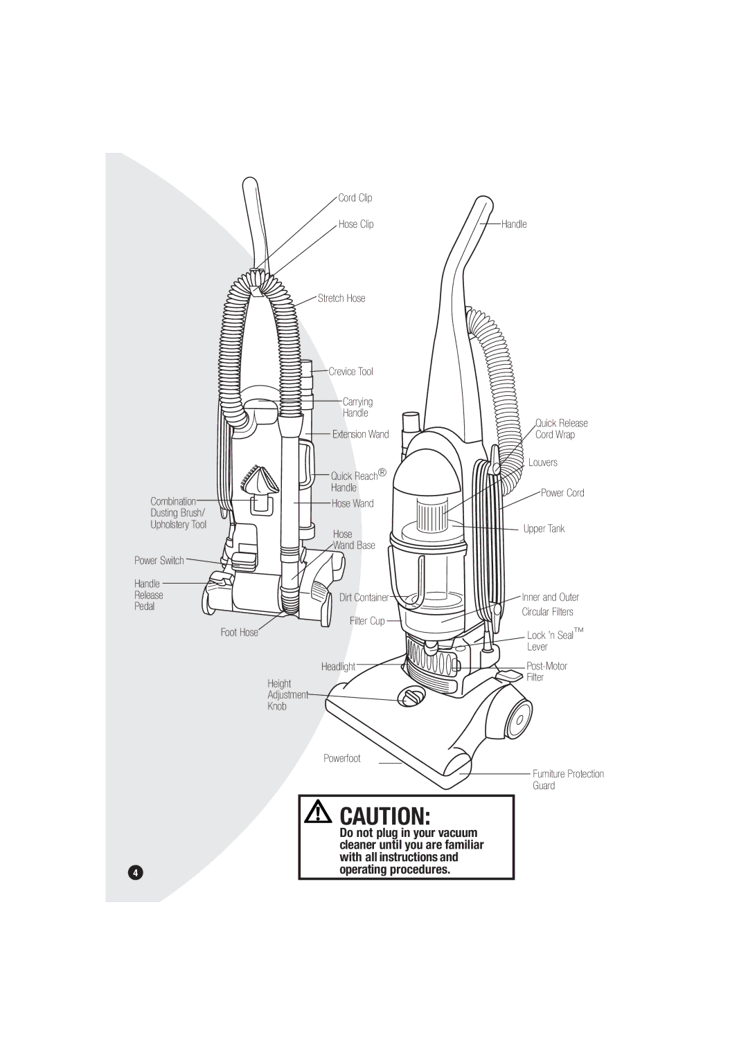 Bissell 6594 warranty Cord Clip Hose Clip Stretch Hose 