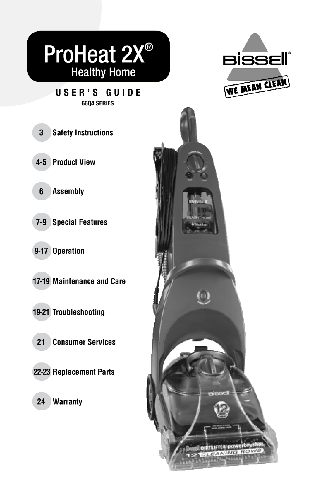 Bissell 66Q4 warranty ProHeat 