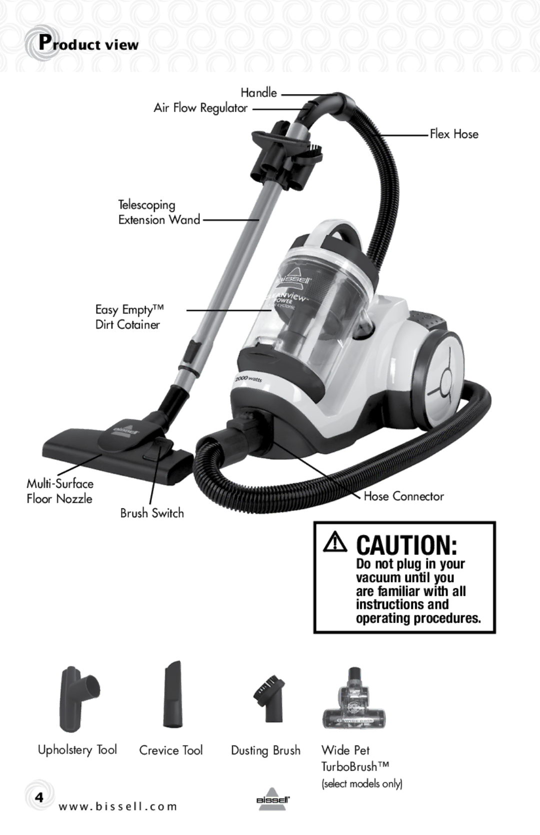 Bissell 68Z3 warranty Product view 