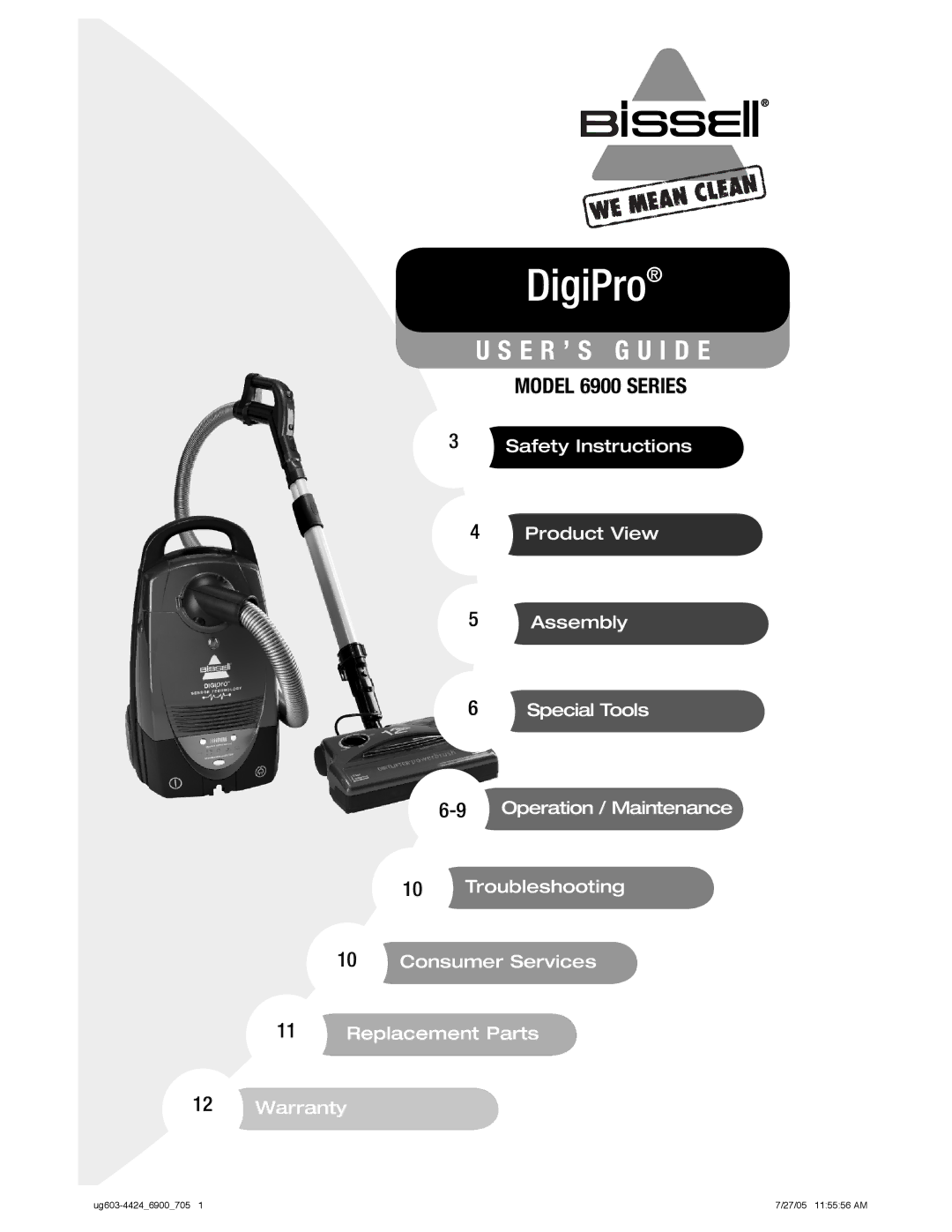 Bissell 6900 warranty DigiPro 