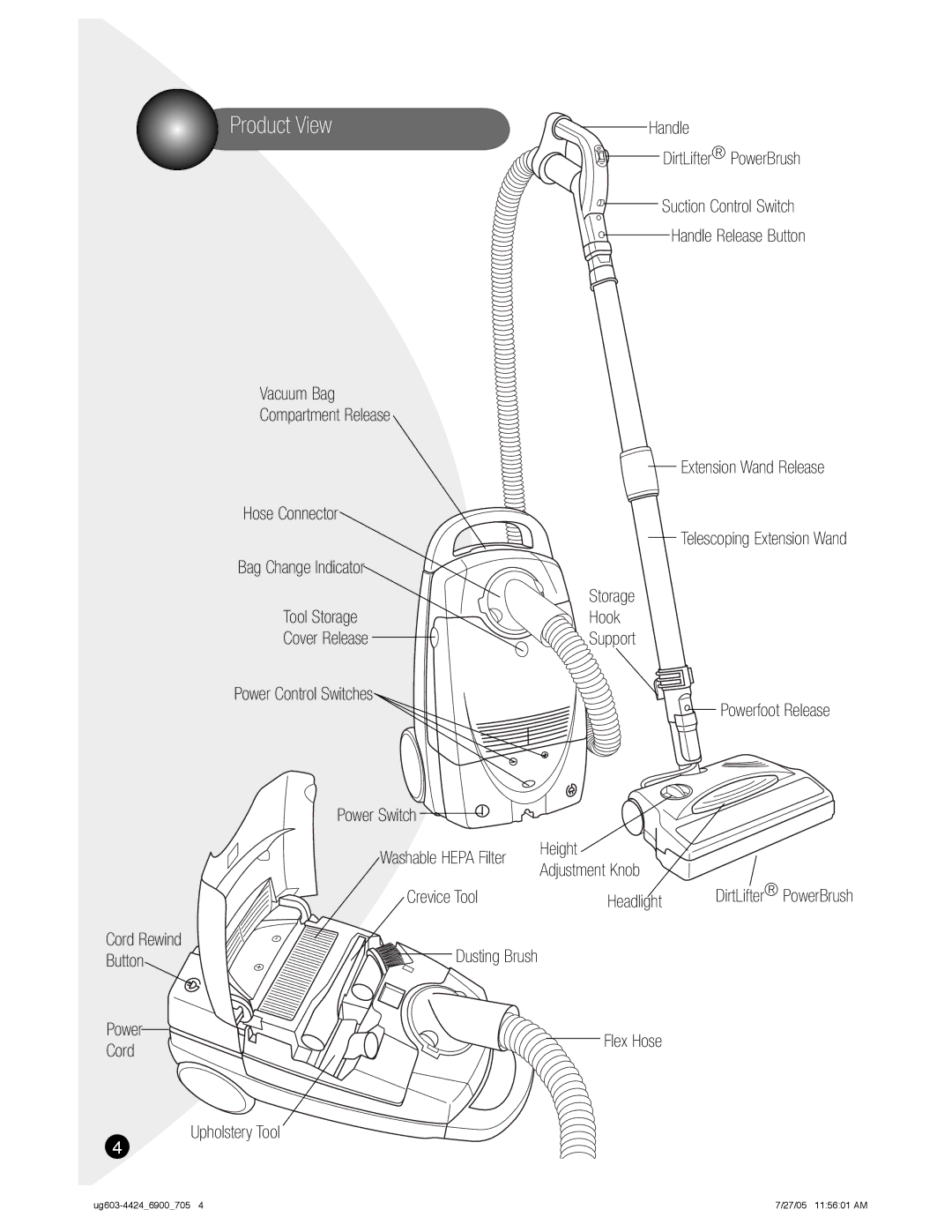 Bissell 6900 warranty Product View, Powerfoot Release 