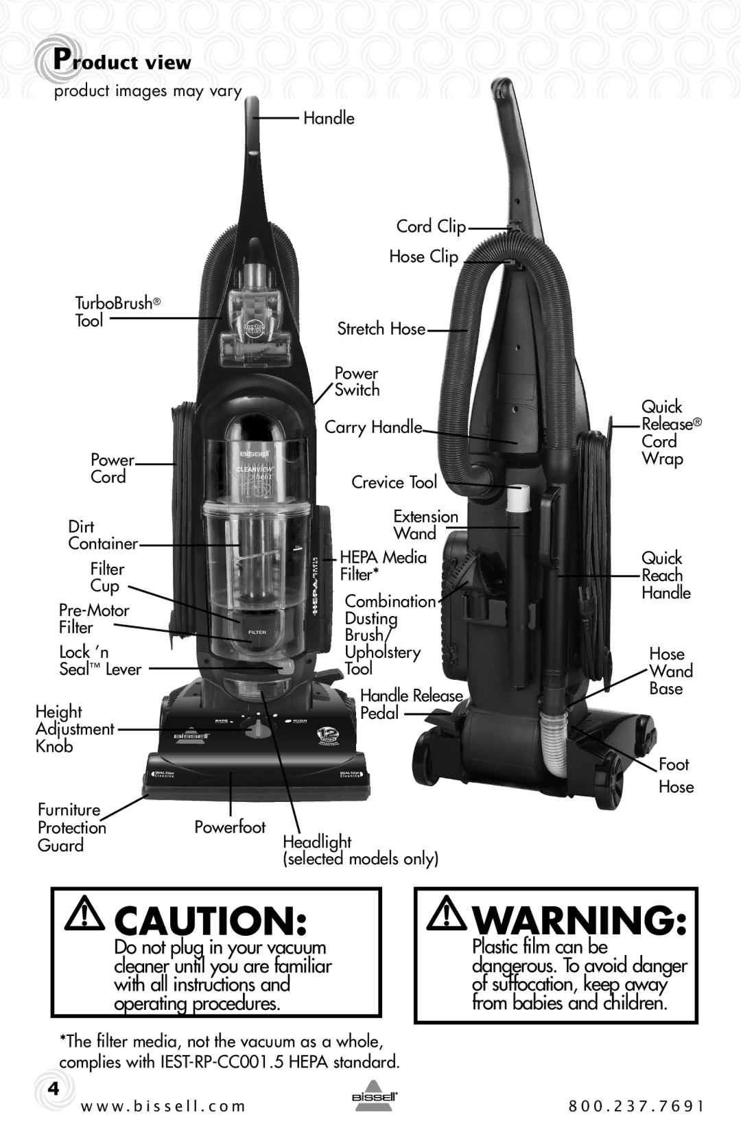 Bissell 70V9, 327Y warranty Product view 