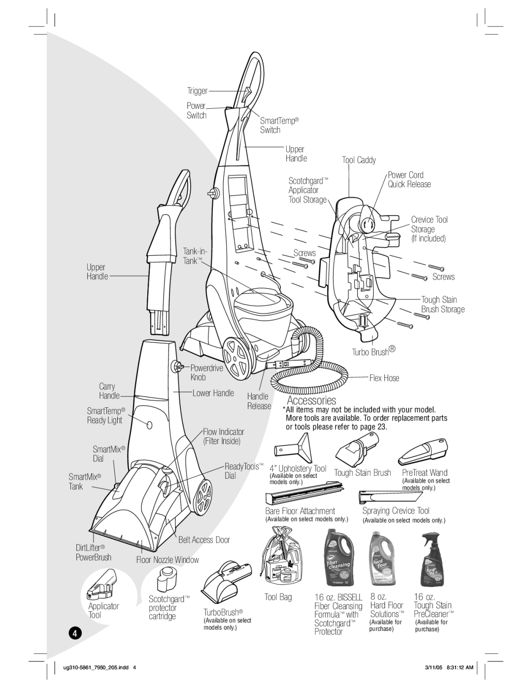 Bissell 7950 warranty Power Cord 