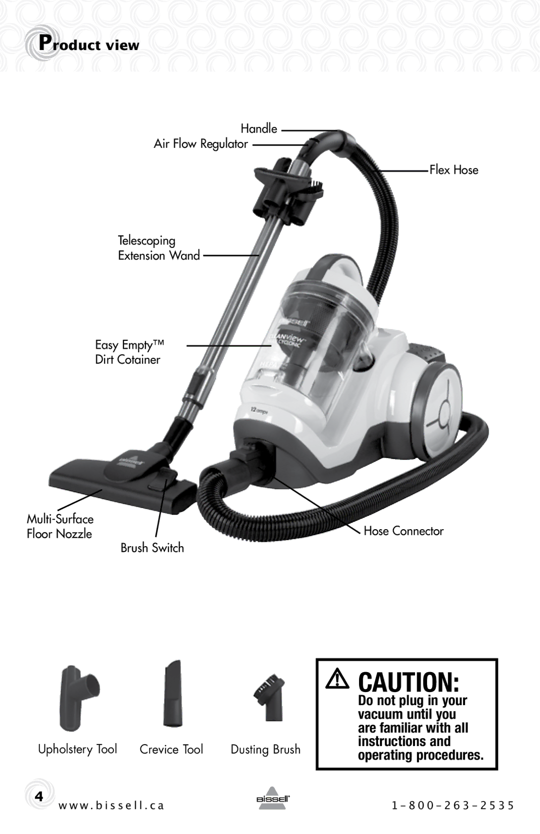 Bissell 80Q2 warranty Product view 