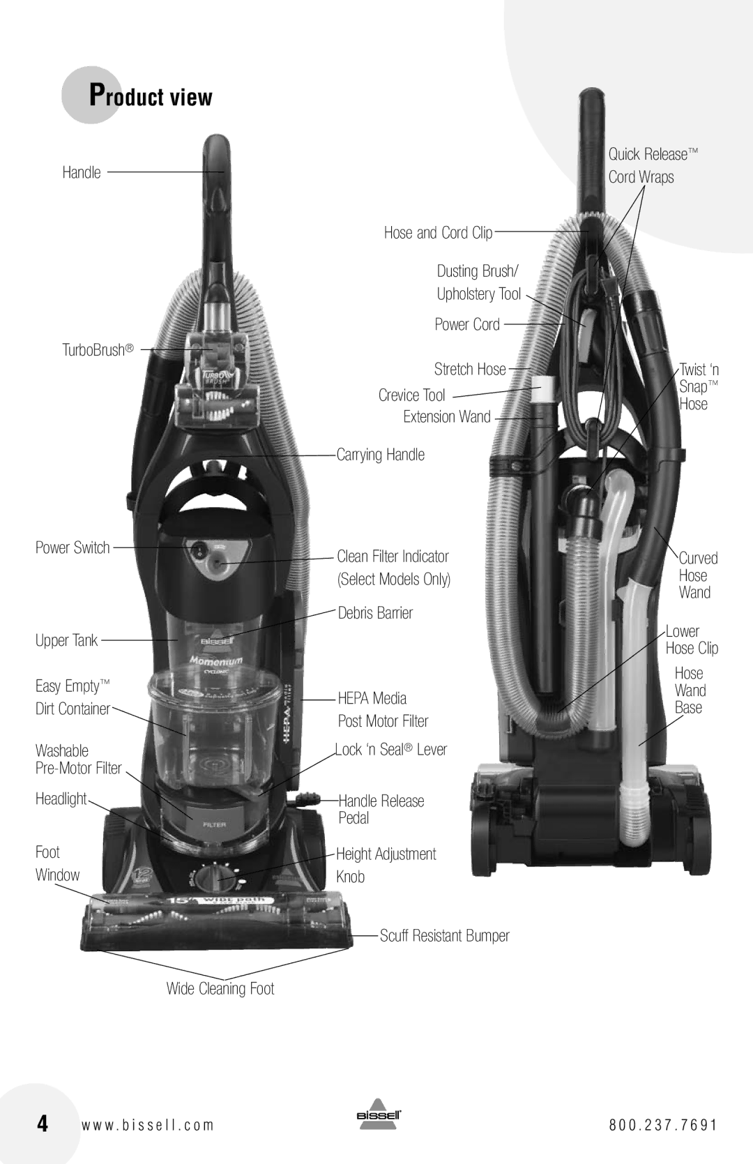 Bissell 82G7 warranty Product view 