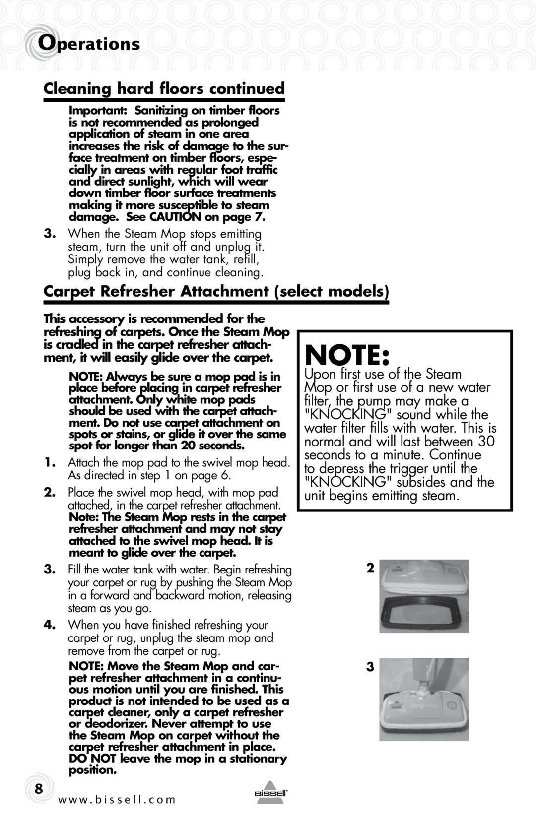 Bissell 90T1 warranty Carpet Refresher Attachment select models 