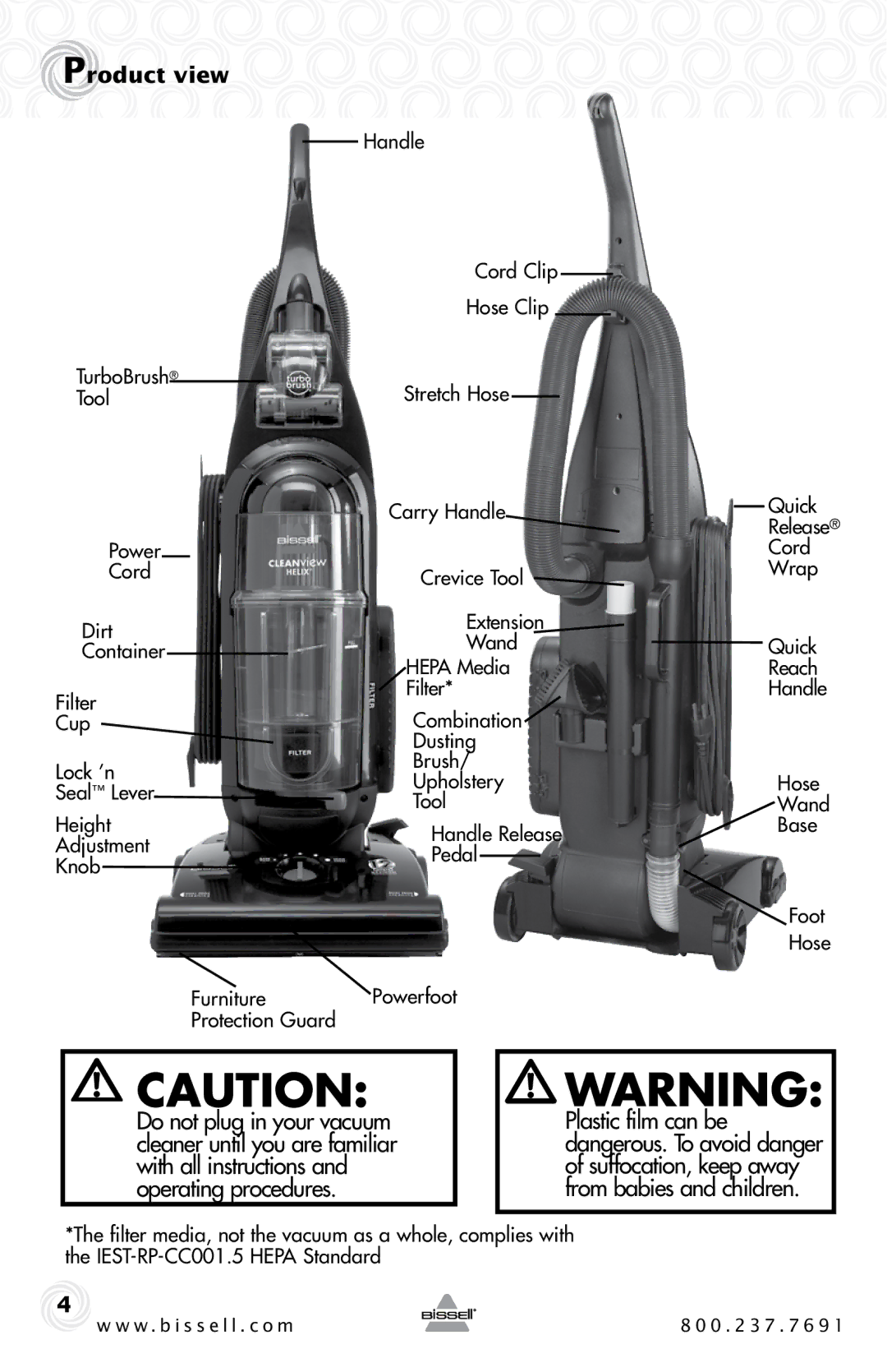 Bissell 95P1 warranty Product view 