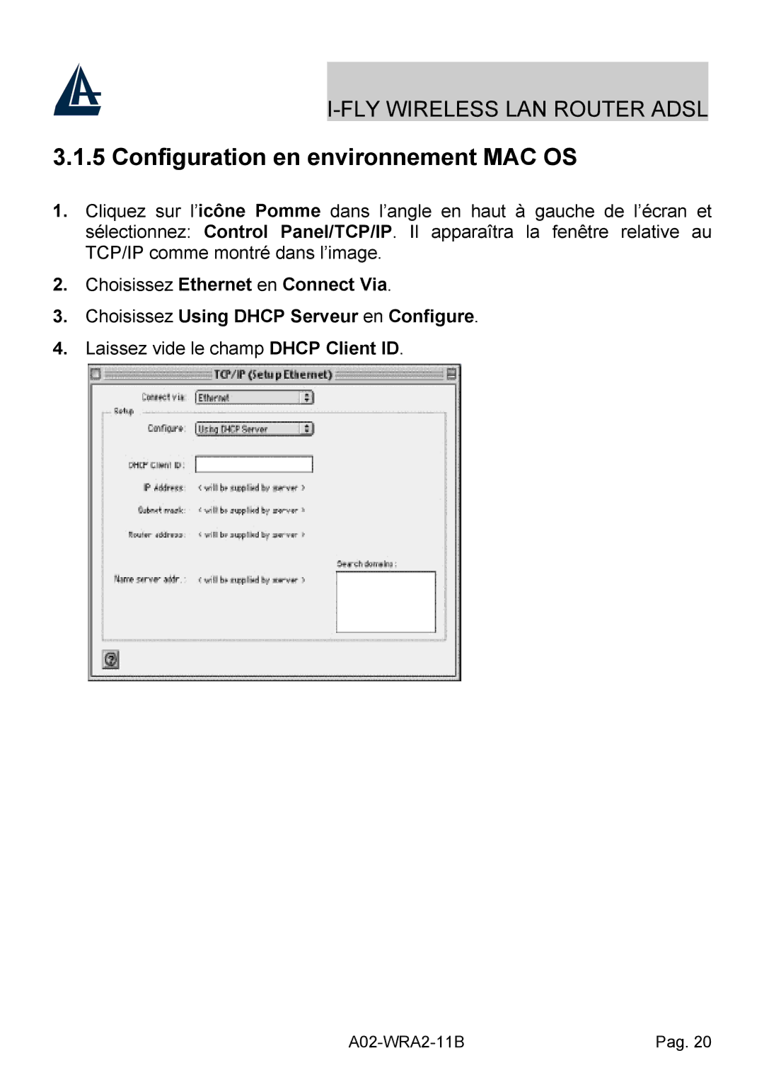 Bissell A02-WRA2-11B manual Configuration en environnement MAC OS 