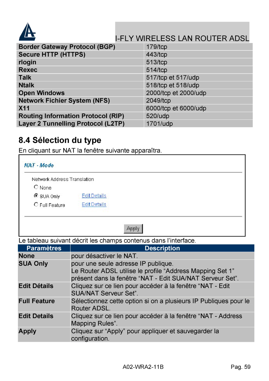 Bissell A02-WRA2-11B manual Sélection du type 