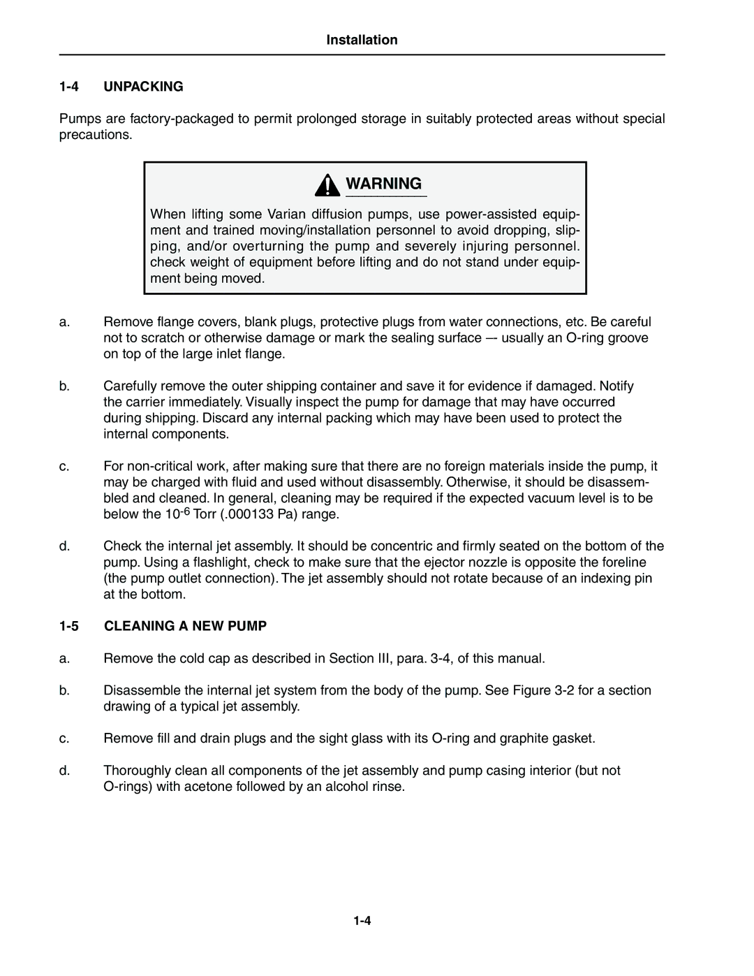 Bissell HS-20 instruction manual Unpacking, Cleaning a NEW Pump 