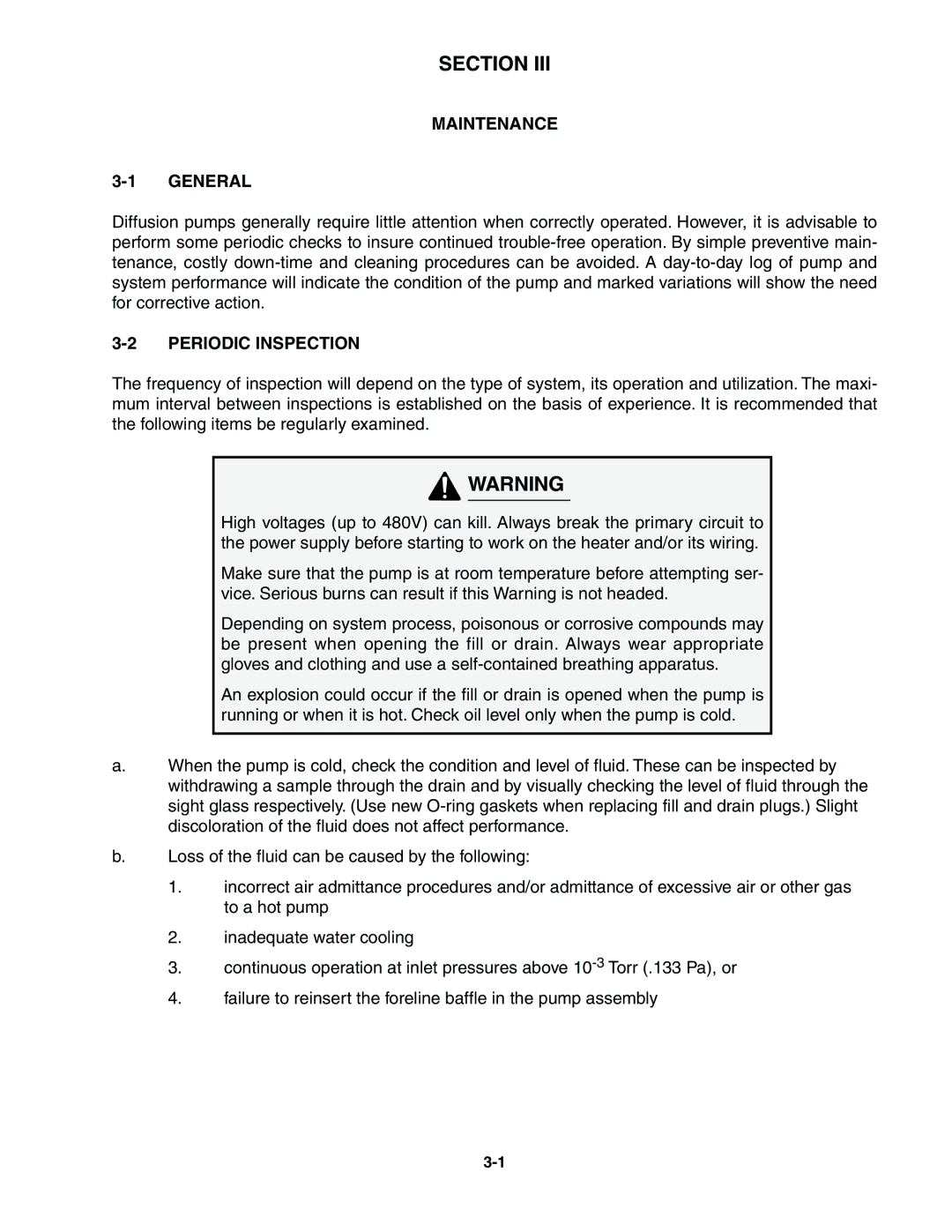 Bissell HS-20 instruction manual Maintenance General, Periodic Inspection 