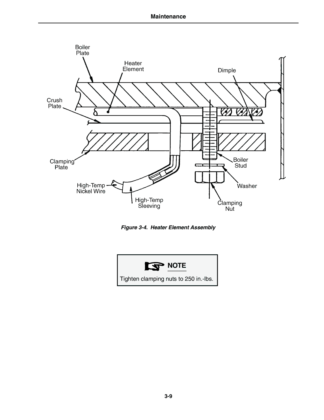 Bissell HS-20 instruction manual Tighten clamping nuts to 250 in.-lbs 