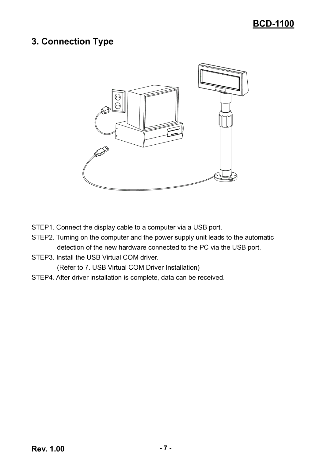 BIXOLON user manual BCD-1100 Connection Type 