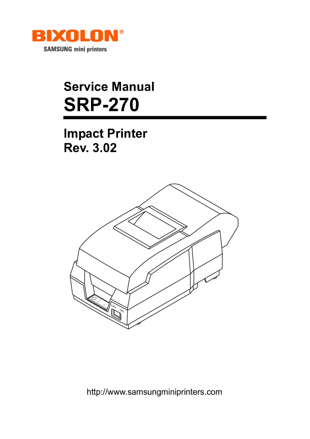 BIXOLON SRP-270 service manual 