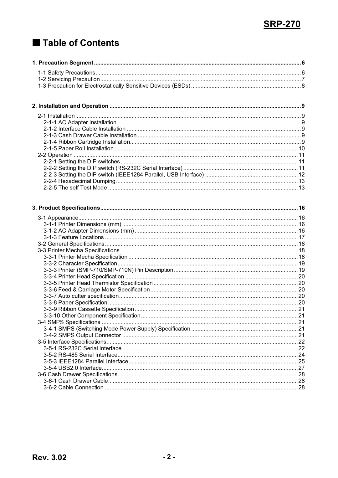 BIXOLON SRP-270 service manual 