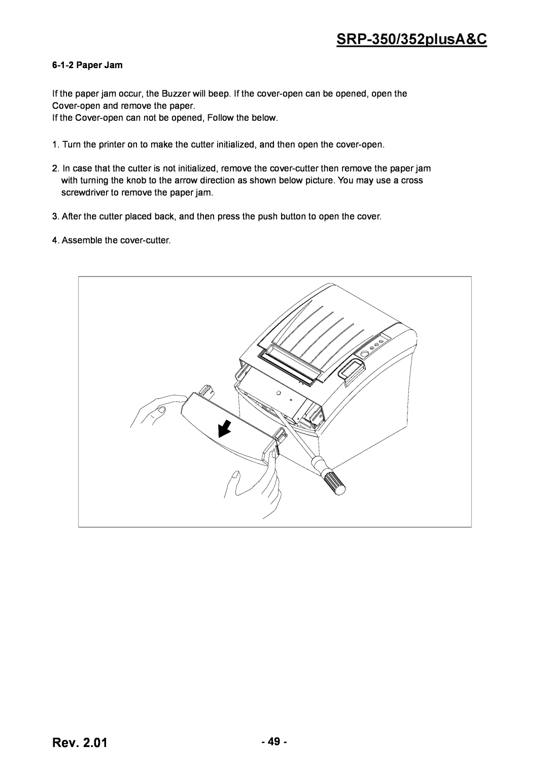 BIXOLON service manual SRP-350/352plusA&C, Paper Jam 